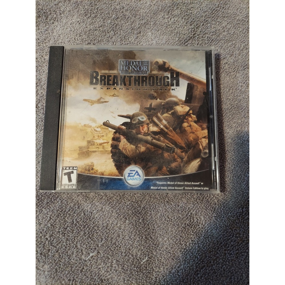 Medal‎ of Honor Breakthrough PC Game Expansion Pack EA Games Vintage